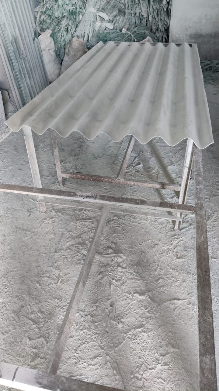 FRP ACC nali sheet moulded in ACC nali design, ready for use as corrosion-free gutter.